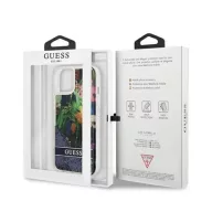   Guess Liquid Glitter Flower Apple iPhone 13 mini hátlap tok, kék