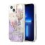 Guess Liquid Glitter Flower Apple iPhone 13 mini hátlap tok, lila