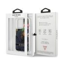 Guess Liquid Glitter Flower Apple iPhone 13 Pro hátlap tok, kék