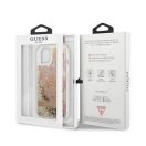 Guess Liquid Glitter Paisley Apple iPhone 13 mini hátlap tok, arany