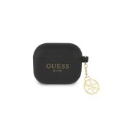 Guess 4G Charms Silicone Apple Airpods tok, fekete
