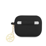 Guess 4G Charms Silicone Apple Airpods Pro tok, fekete