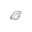 Uniq Garde Hybrid Apple Watch 45mm tok, tempered kijelző fóliával, fekete-átlátszó