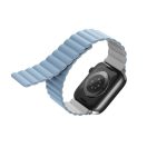 Uniq Revix mágneses szilikon szíj Apple Watch 42/44/45/49mm, fehér/kék