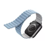   Uniq Revix mágneses szilikon szíj Apple Watch 42/44/45/49mm, fehér/kék