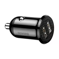   Baseus Grain Pro hálózati gyorstöltő adapter 2xUSB, 24W, fekete