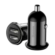   Baseus Grain Pro hálózati gyorstöltő adapter 2xUSB, 24W, fekete
