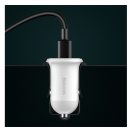 Baseus Grain Pro autós szivargyújtó gyorstöltő adapter 2xUSB, 24W, fehér