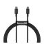 Baseus Superior USB-C / USB-C gyorstöltő töltő- és adatkábel, 1m, fekete