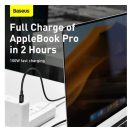 Baseus Superior USB-C / USB-C gyorstöltő töltő- és adatkábel, 1m, fekete