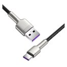 Baseus Cafule USB-C gyorstöltő töltő- és adatkábel, 0,25m, fekete