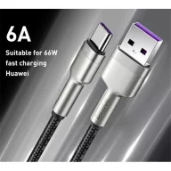   Baseus Cafule USB-C gyorstöltő töltő- és adatkábel, 0,25m, fekete