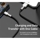 Baseus Cafule USB-C gyorstöltő töltő- és adatkábel, 0,25m, fekete