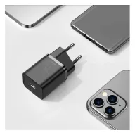   Baseus Super-Si hálózati gyorstöltő adapter USB-C, 20W, fekete