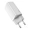 Baseus GaN2 Lite hálózati töltő adapter 65W USB-C + USB-A, fehér