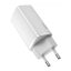 Baseus GaN2 Lite hálózati töltő adapter 65W USB-C + USB-A, fehér