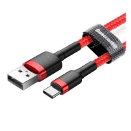   Baseus Cafule USB-C gyorstöltő töltő- és adatkábel, 1m, piros