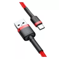   Baseus Cafule USB-C gyorstöltő töltő- és adatkábel, 1m, piros