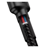   Baseus Cafule USB-C / USB-C gyorstöltő töltő- és adatkábel, 1m, szürke-fekete