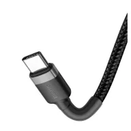   Baseus Cafule USB-C / USB-C gyorstöltő töltő- és adatkábel, 1m, szürke-fekete