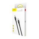 Baseus Cafule USB-C / USB-C gyorstöltő töltő- és adatkábel, 1m, szürke-fekete