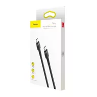   Baseus Cafule USB-C / USB-C gyorstöltő töltő- és adatkábel, 1m, szürke-fekete