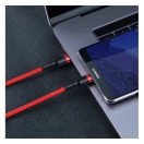 Baseus Cafule USB-C gyorstöltő töltő- és adatkábel, 2m, szürke-fekete