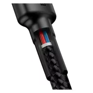   Baseus Cafule USB-C gyorstöltő töltő- és adatkábel, 2m, szürke-fekete