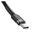 Baseus Cafule USB-C gyorstöltő töltő- és adatkábel, 2m, szürke-fekete