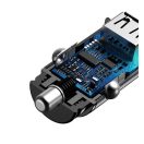 Baseus Circular autós szivargyújtó gyorstöltő, 2xUSB, 30W, fekete