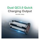 Baseus Circular autós szivargyújtó gyorstöltő, 2xUSB, 30W, fekete