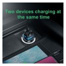 Baseus Square autós szivargyújtó gyorstöltő, 2xUSB, 30W, fekete