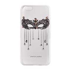   Samsung Galaxy A3 (2017) SM-A320F, TPU szilikon tok, henna minta, Vennus, átlátszó/fekete