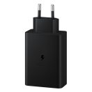 Samsung EP-T6530NBE Trio hálózati gyorstöltő USB-A+ 2xUSB-C, 65W, fekete