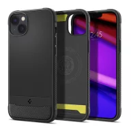   Spigen Rugged Armor Mag Apple iPhone 14 tok, Matte Black Magsafe, fekete