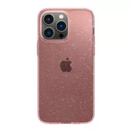   Spigen Liquid Crystal Glitter Apple iPhone 14 Pro tok, Glitter Rose Quartz, átlátszó