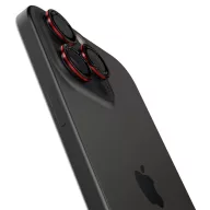   Spigen Glas.tR EZ Fit Optik Pro Apple iPhone 14 Pro / 14 Pro Max / 15 Pro / 15 Pro Max / 16 Pro / 16 Pro Max / 17 Pro / 17 Pro Max, Tempered kameravédő fólia, fekete-piros (2db)