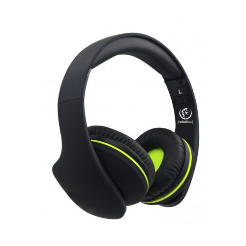 Bluetooth sztereó fejhallgató, v4.2, mikrofon, Rebeltec Viral, fekete/zöld