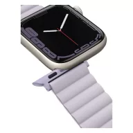   Uniq Revix mágneses szilikon szíj Apple Watch 38/40/41mm, lila/fehér