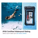 Spigen Aqua Shield A610 univerzális lebegő vízálló tok, fekete