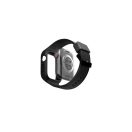 Uniq Monos Apple Watch 44/45mm hibrid szíj + tok, fekete