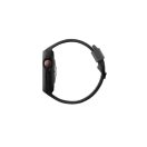 Uniq Monos Apple Watch 44/45mm hibrid szíj + tok, fekete
