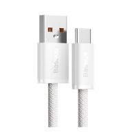   Baseus Dynamic USB / USB-C gyorstöltő töltő- és adatkábel, 100W, 1m, fehér