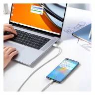   Baseus Dynamic USB / USB-C gyorstöltő töltő- és adatkábel, 100W, 1m, fehér