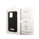 Guess Silicone Metal Logo MagSafe Apple iPhone 14 Pro hátlap tok, fekete