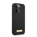 Guess Silicone Metal Logo MagSafe Apple iPhone 14 Pro Max hátlap tok, fekete