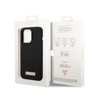   Guess Silicone Metal Logo MagSafe Apple iPhone 14 Pro Max hátlap tok, fekete