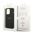 Guess PU Saffiano Apple iPhone 14 Pro bőr hátlap tok, fekete