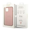 Guess PU Saffiano Apple iPhone 14 Plus bőr hátlap tok, rózsaszín