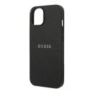 Guess PU Saffiano Apple iPhone 14 Plus bőr hátlap tok, fekete
